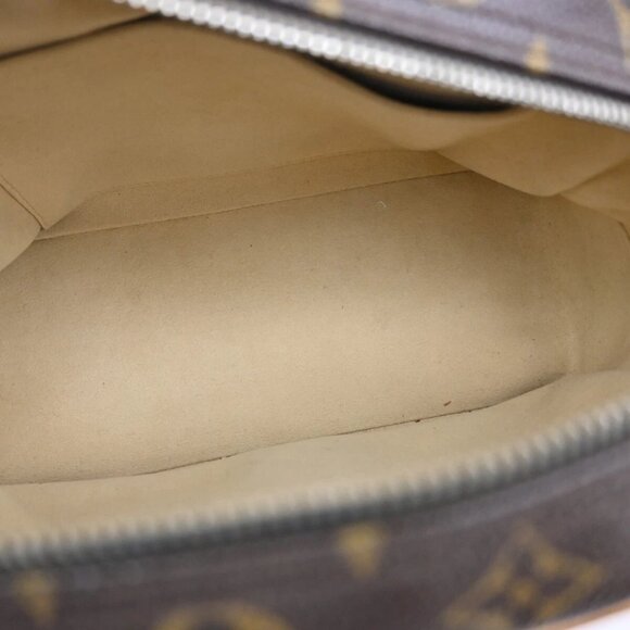 LOUIS VUITTON Manhattan PM Hand Bag Monogram Leather Brown Gold - Picture 11 of 16